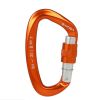 Outdoor Professional Rock Climbing Main Lock Carabiner Small D-shaped Main Lock - Orange