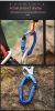 Climbing Button Carabiner Outdoor Rock Climbing Equipment Hook Lock- Silver