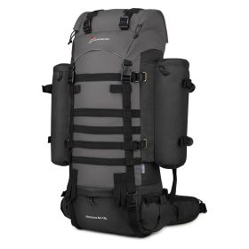 Extra Large Hiking and Mountaineering Backpack- Black/Grey