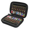 Rotating Composite Sequin Set Fly Hook Fishing Bait with Small External Fishing Tackle Bag