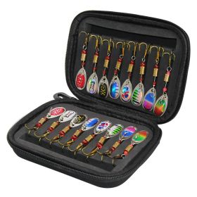 Rotating Composite Sequin Set Fly Hook Fishing Bait with Small External Fishing Tackle Bag