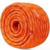 Double Braided Polyester Rope, 1/2 In X 120 Ft, 48 Strands, 8000 LBS Breaking Strength Outdoor Climbing Rope