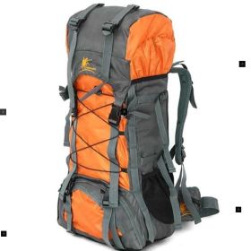 Outdoor Large Capacity Waterproof Mountaineering Backpack For Hiking, Camping, & Trekking- Orange