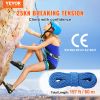 10.2mm Dynamic Climbing Rope, 60M(197ft) Outdoor Rock Climbing Rope 25KN Breaking Tension