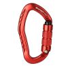 Climbing Button Carabiner Outdoor Rock Climbing Equipment Hook Lock- Red