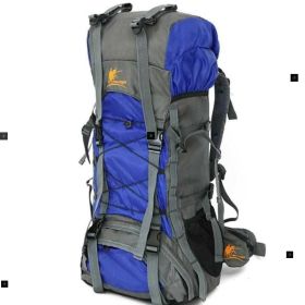 Outdoor Large Capacity Waterproof Mountaineering Backpack For Hiking, Camping, & Trekking- Blue