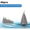 Fishing Weights Set With 69 Sinkers In 10 Sizes