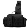 Chest Pack And Fishing Rod Bag High-capacity Fishing Backpack-Black