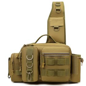 Chest Pack And Fishing Rod Bag High-capacity Fishing Backpack-Brown