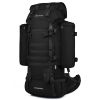 Extra Large Hiking and Mountaineering Backpack- Black