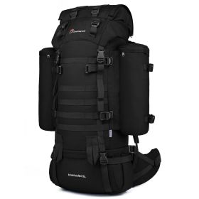 Extra Large Hiking and Mountaineering Backpack- Black