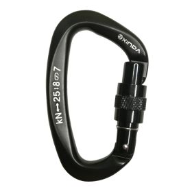 Outdoor Professional Rock Climbing Main Lock Carabiner Small D-shaped Main Lock- Black