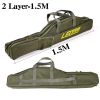 Foldable pot belly fishing rod bag- Green