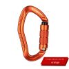Climbing Button Carabiner Outdoor Rock Climbing Equipment Hook Lock- Orange