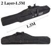 Foldable pot belly fishing rod bag- Black