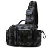 Chest Pack And Fishing Rod Bag High-capacity Fishing Backpack- Blk/Gry Camo