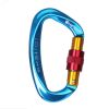 Outdoor Professional Rock Climbing Main Lock Carabiner Small D-shaped Main Lock - Blue/ Red