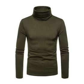 Men's Solid Color Shirts High Collar Pullover T-Shirts Casual Shirts03 (size: XL)