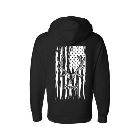 Black Skull Elk Distressed Stars N Stripes (size: medium)